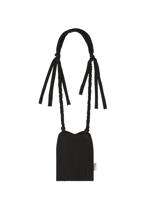 Issey Miyake Leaf Pleats Bag kabelka černá třásňová