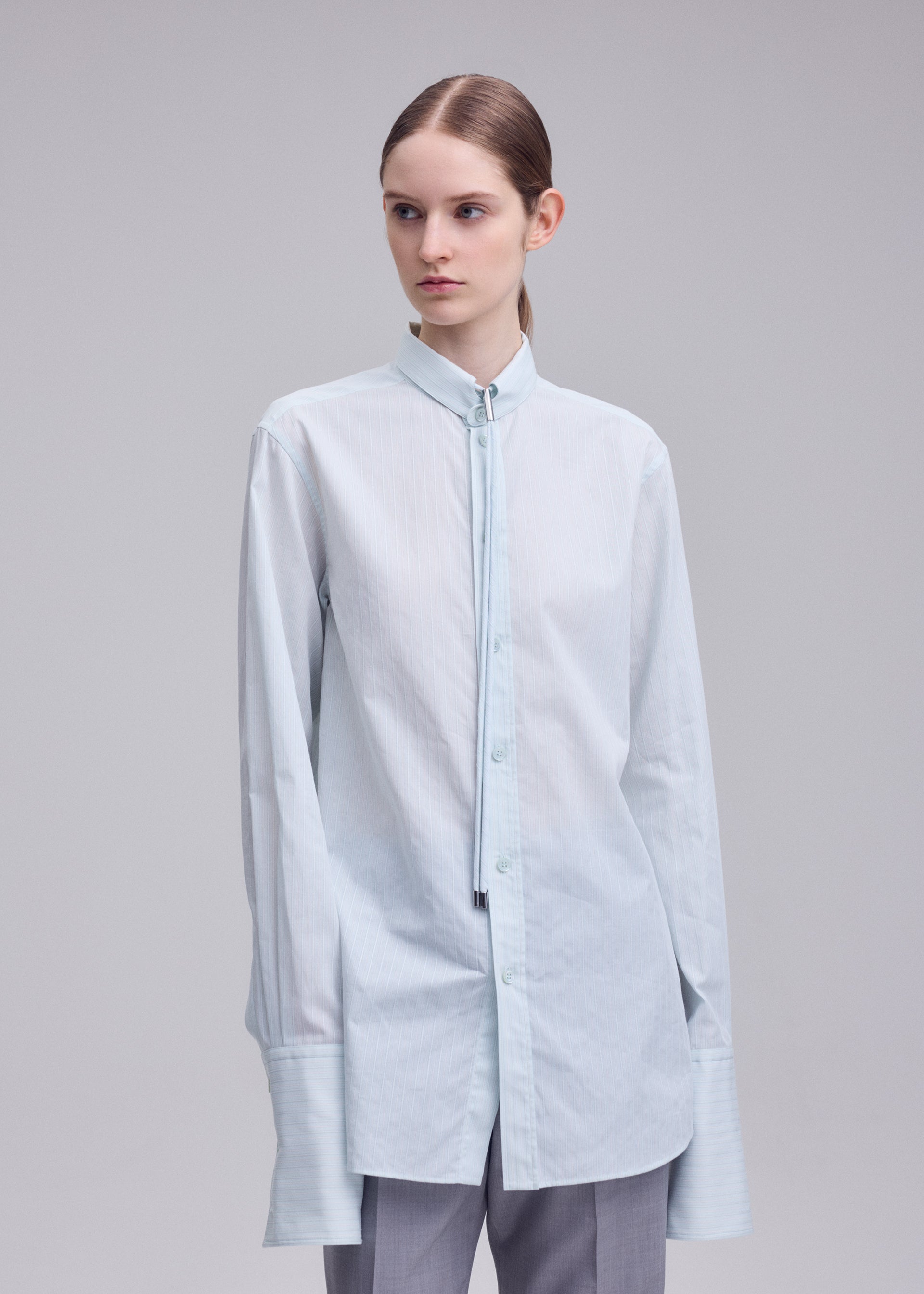 Issey Miyake Monsieur Shirt Dobby Stripe košile white-hued