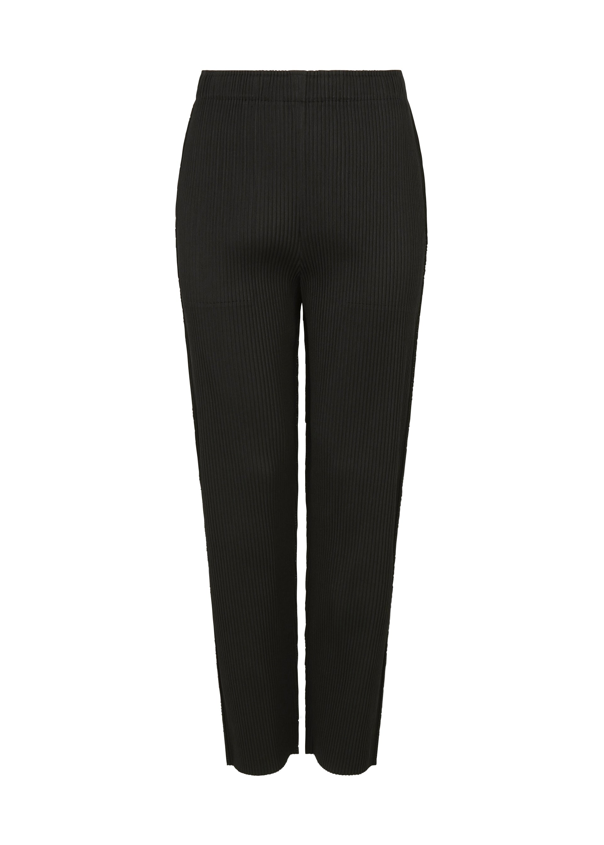 Issey Miyake Mix Fine Knit Pleats kalhoty black lehké