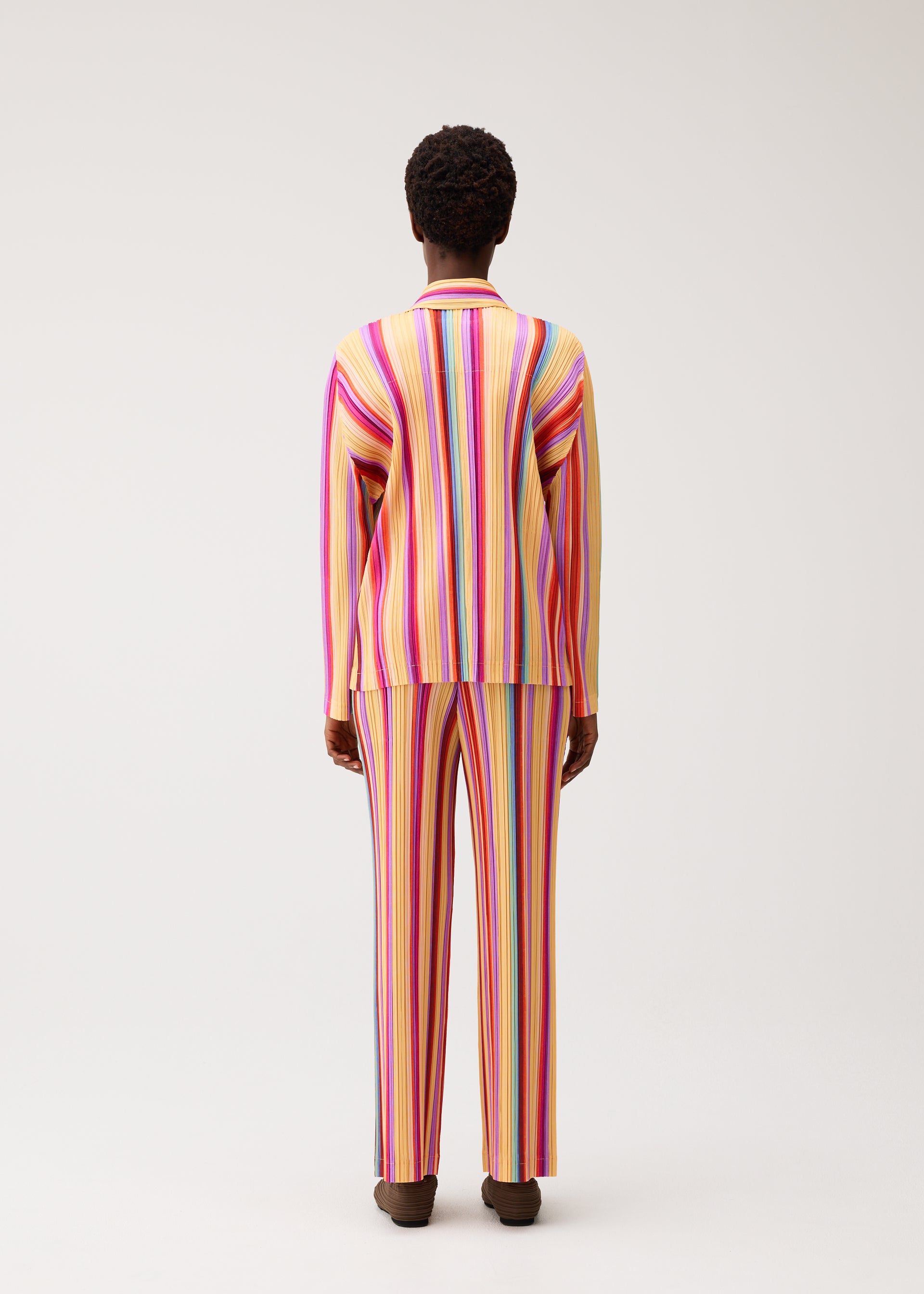 Issey Miyake Tape Tape kalhoty oranžové silné