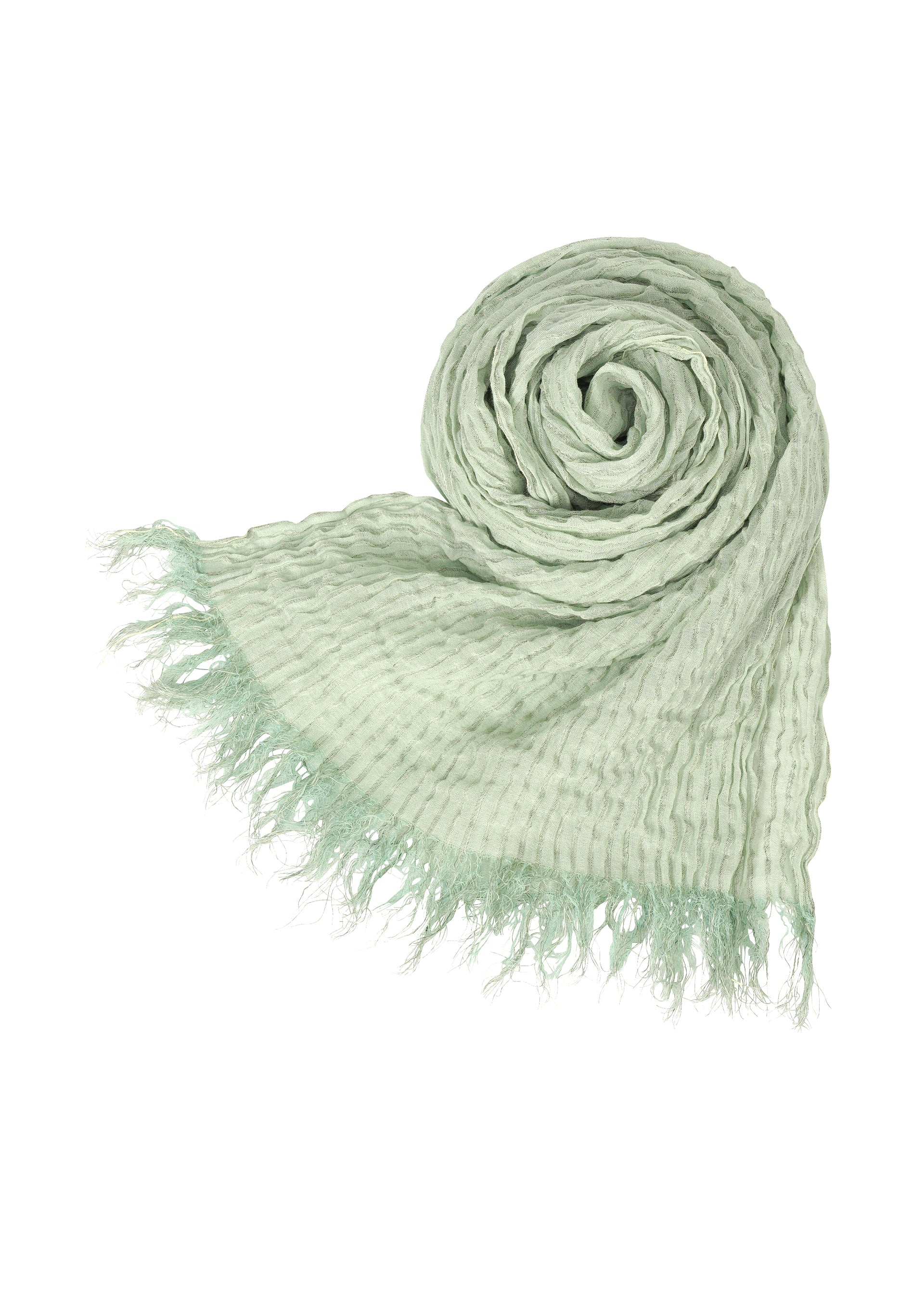 Issey Miyake Shrink Border štola šedá lněná