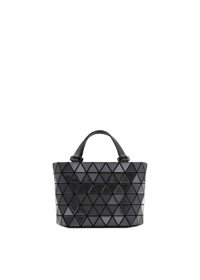 Issey Miyake Crystal Gloss mini kabelka tmavě šedá lak