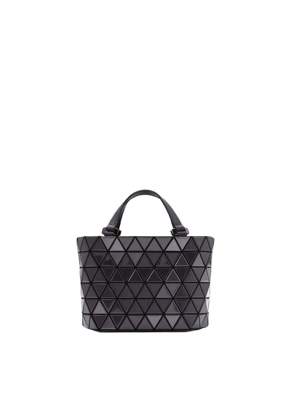 Issey Miyake Crystal Gloss mini kabelka tmavě šedá lak