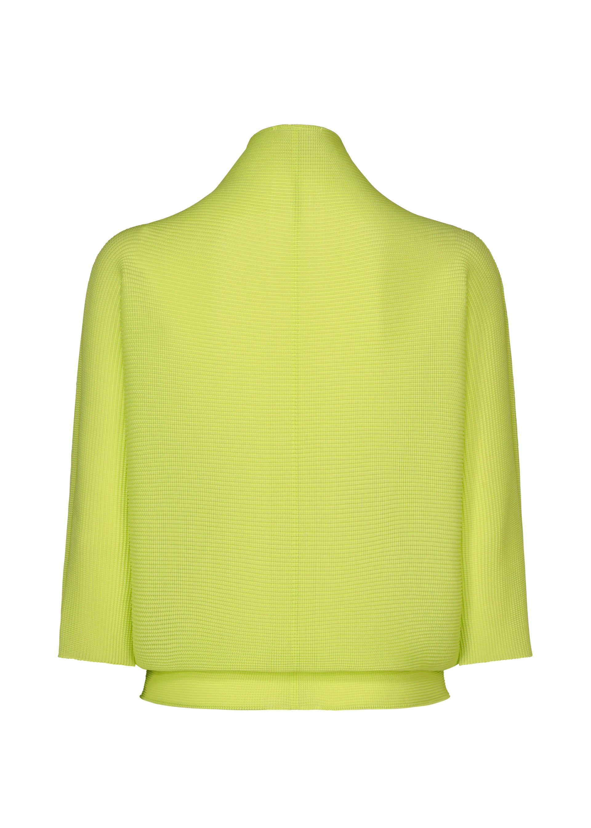 me Issey Miyake Dolman Stretch Pleats 1 plisovaný kardigan lime yellow