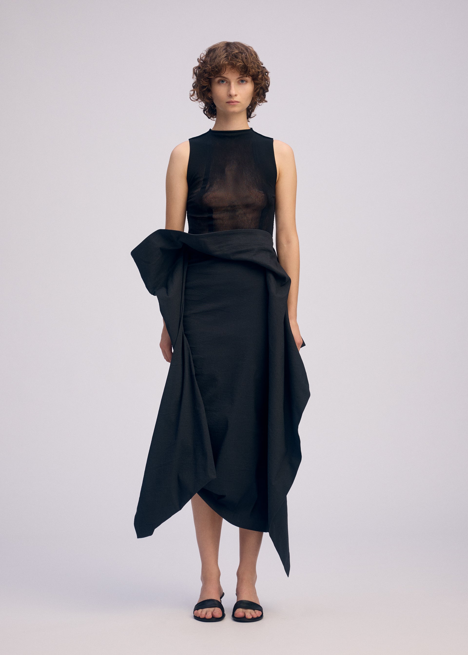 Issey Miyake Concealed IM61502 sukně bílá 2 washi