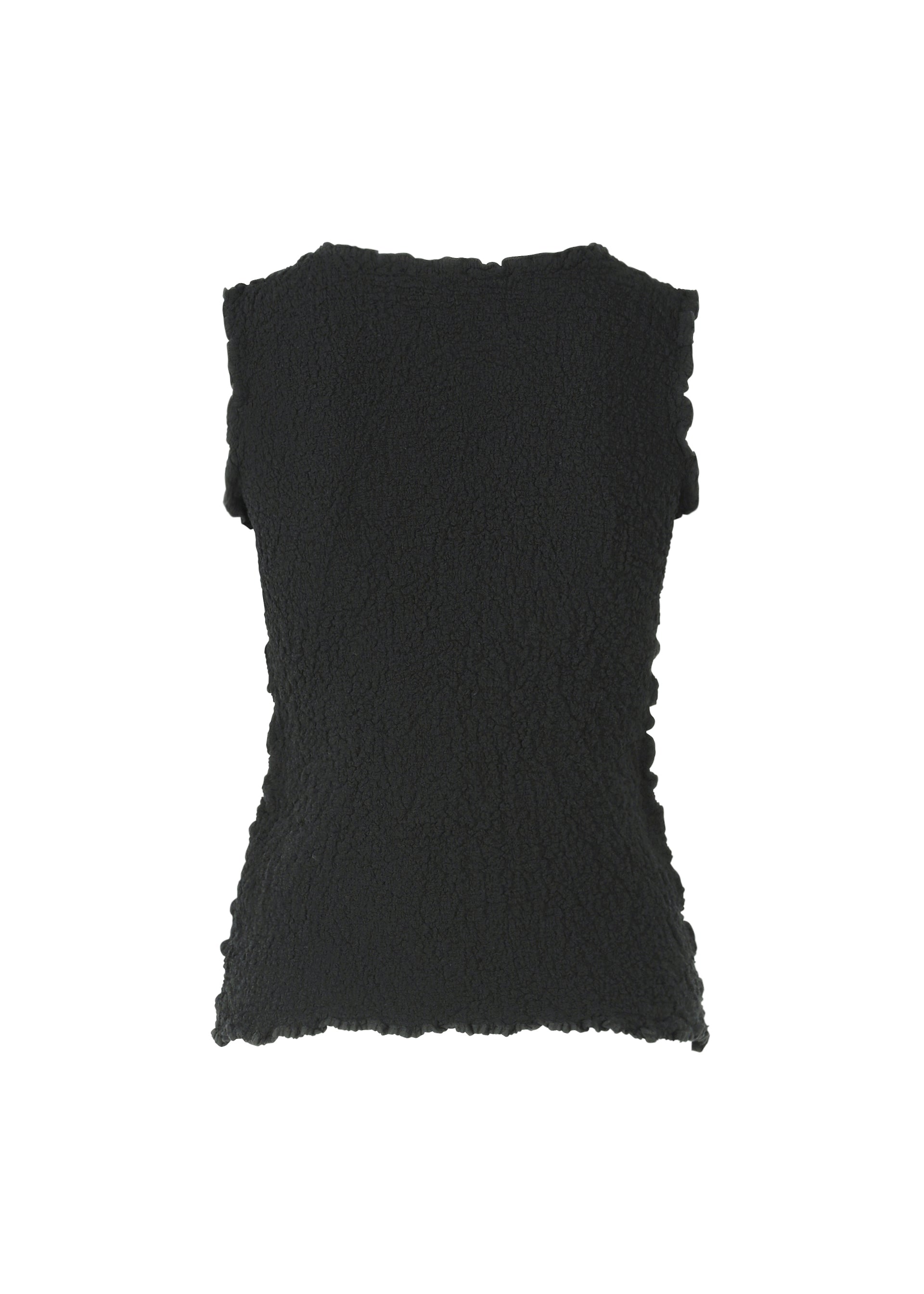 Issey Miyake Cauliflower top bez rukávů černá bavlněný