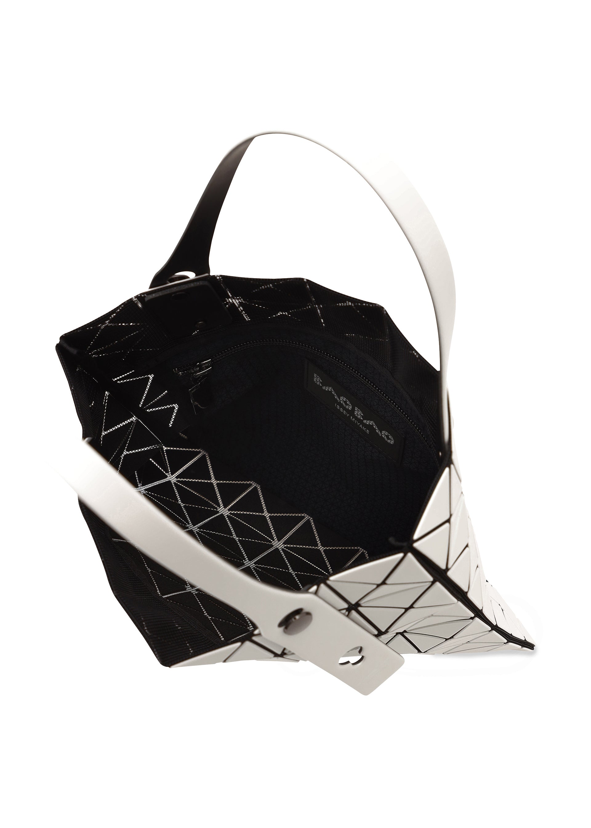 Issey Miyake Prism Matte-2 tote kabelka white perleťová