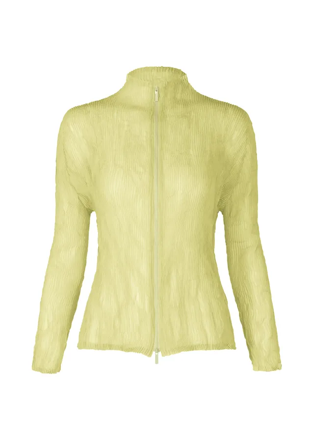 Issey Miyake Chiffon Twist 1 kardigan dull cream průsvitný