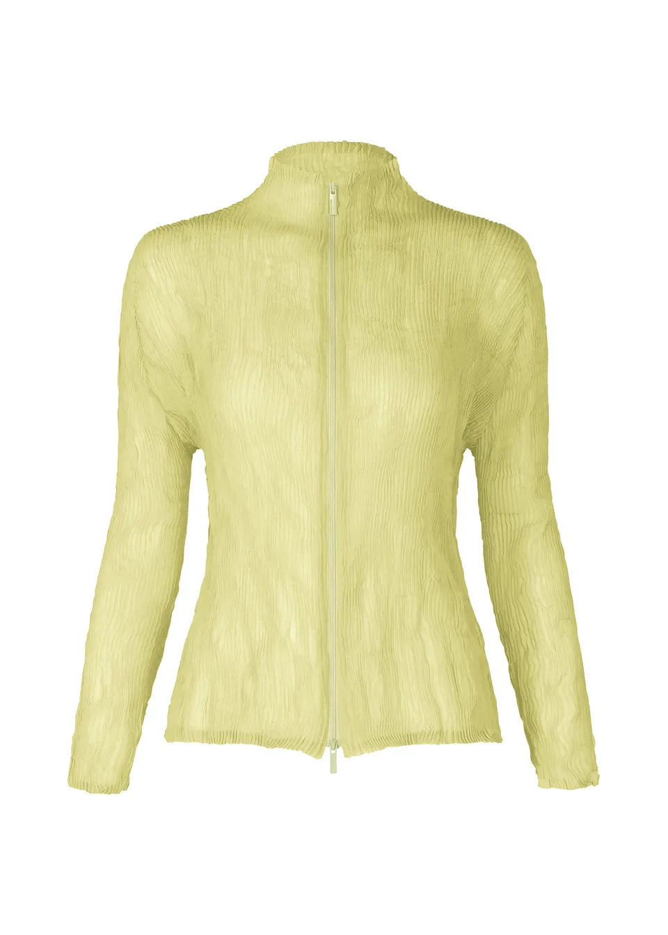Issey Miyake Chiffon Twist 1 kardigan dull cream průsvitný