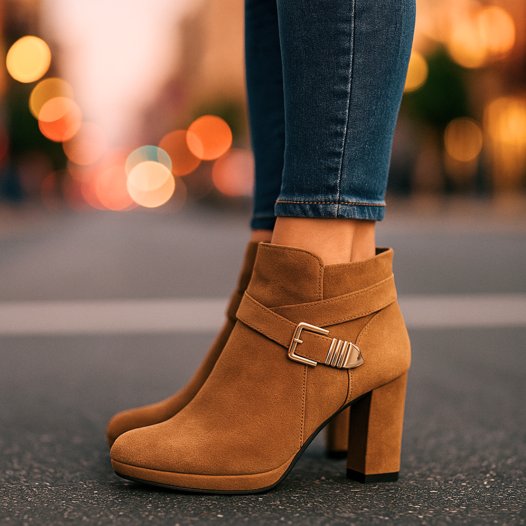 Norielle elegantní kotníkové boty na stabilním podpatku