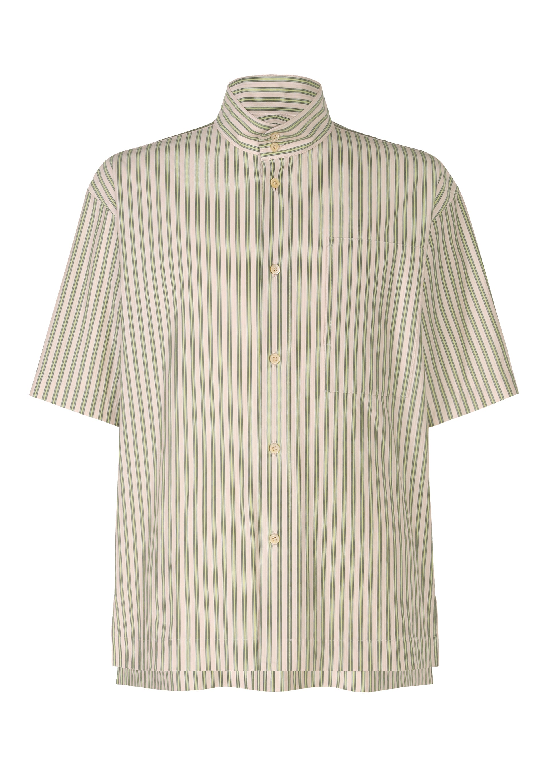 Homme Plissé Issey Miyake Stripe Jersey košile hnědá