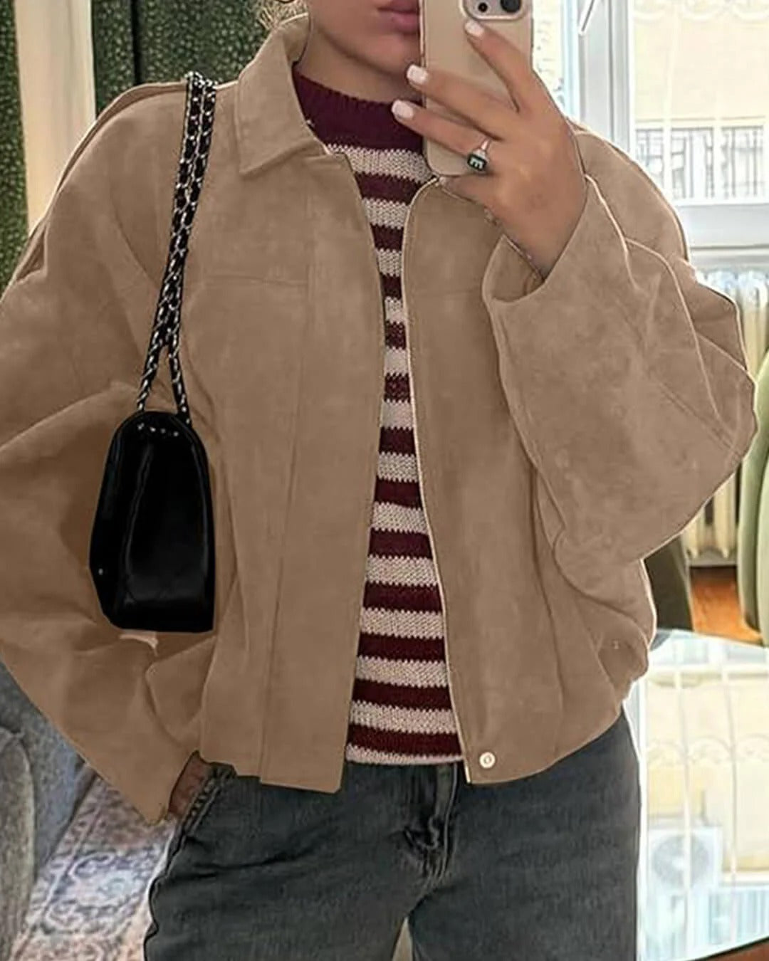 Norielle bomber bunda manšestr zelená krátká