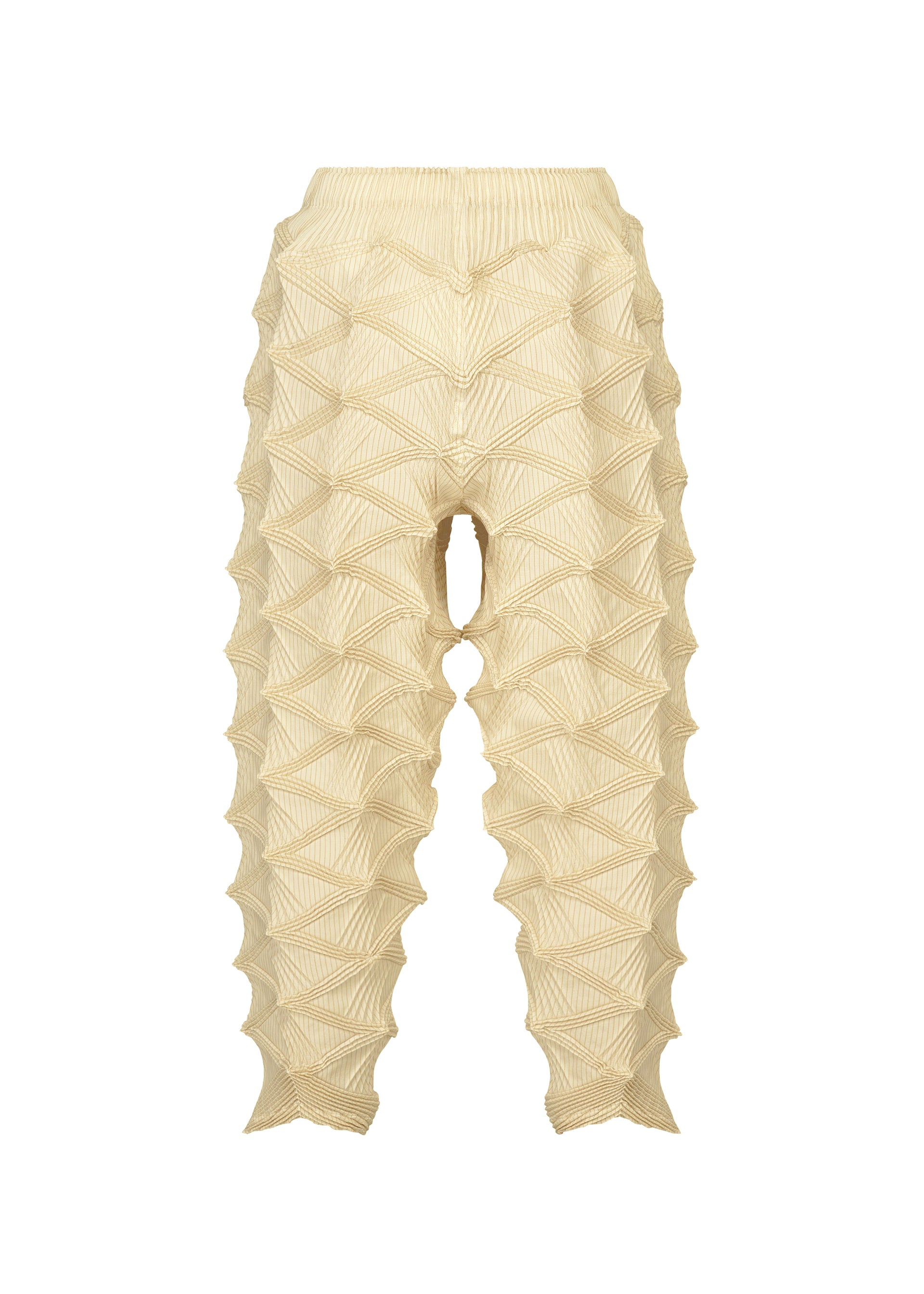 Issey Miyake TYPE-O 023 kalhoty ivory vel. 3 plisované