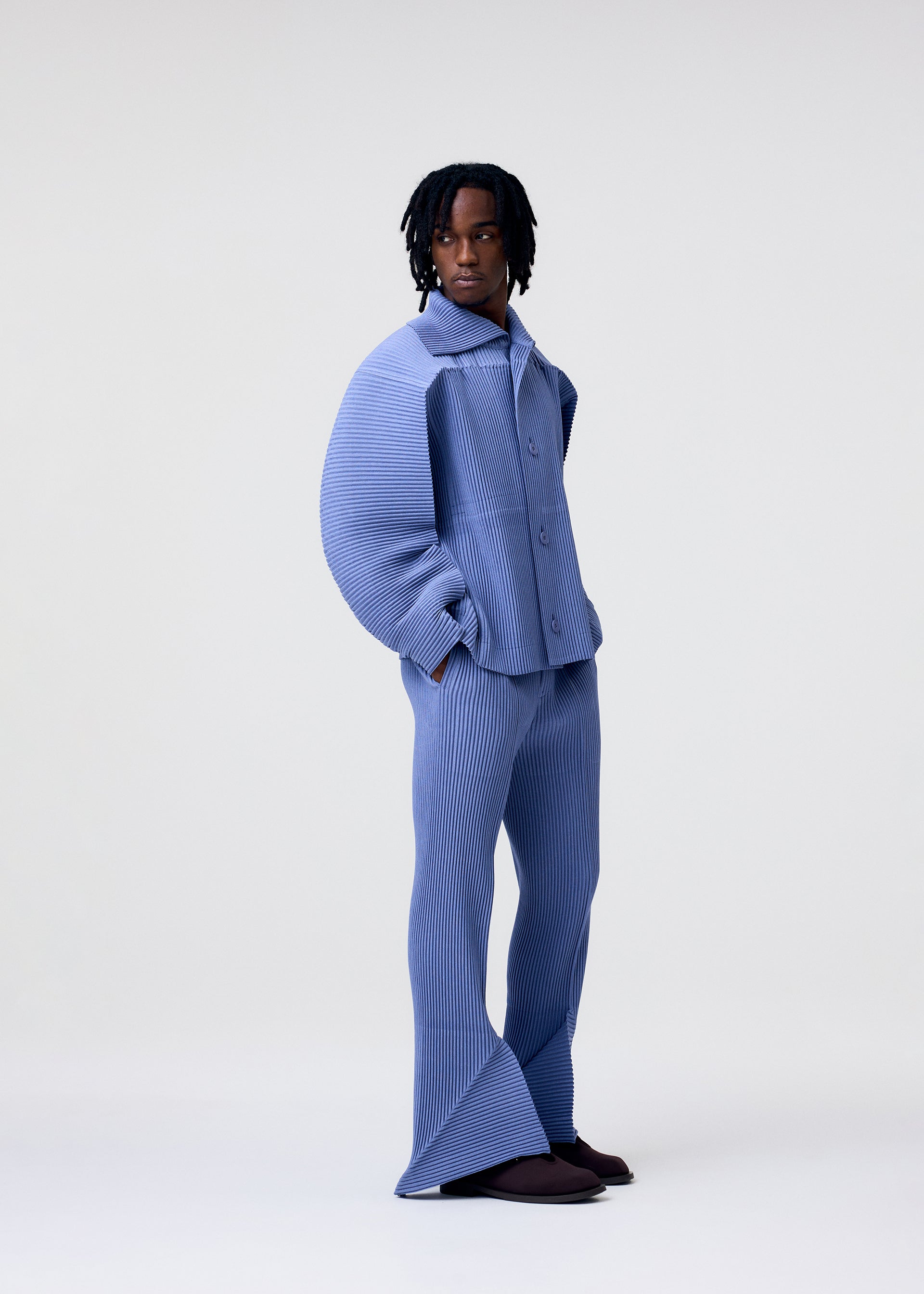 Issey Miyake Linen Like bunda béžová 2