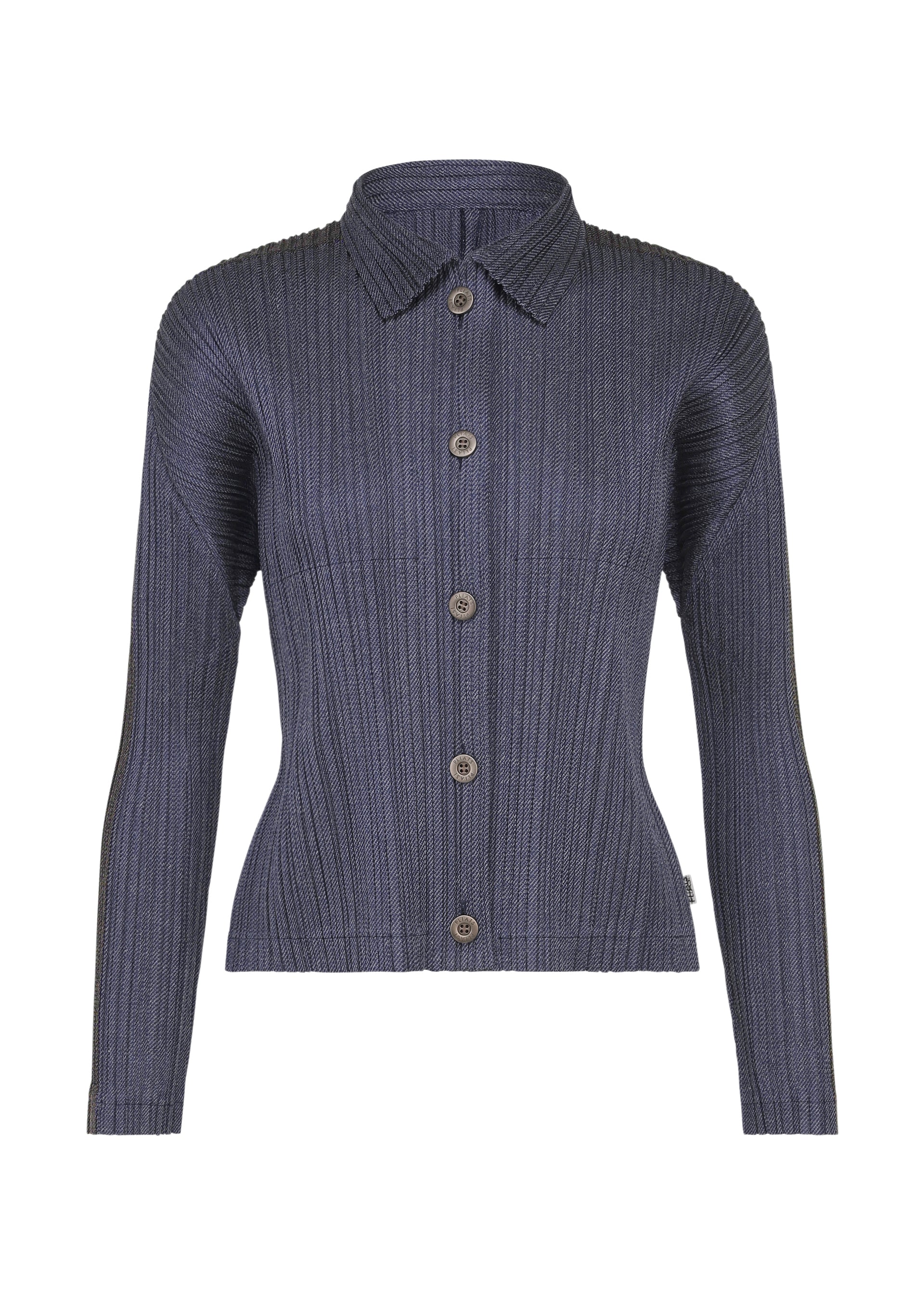 Pleats Please Issey Miyake Cotton Denim bunda tmavě zelená