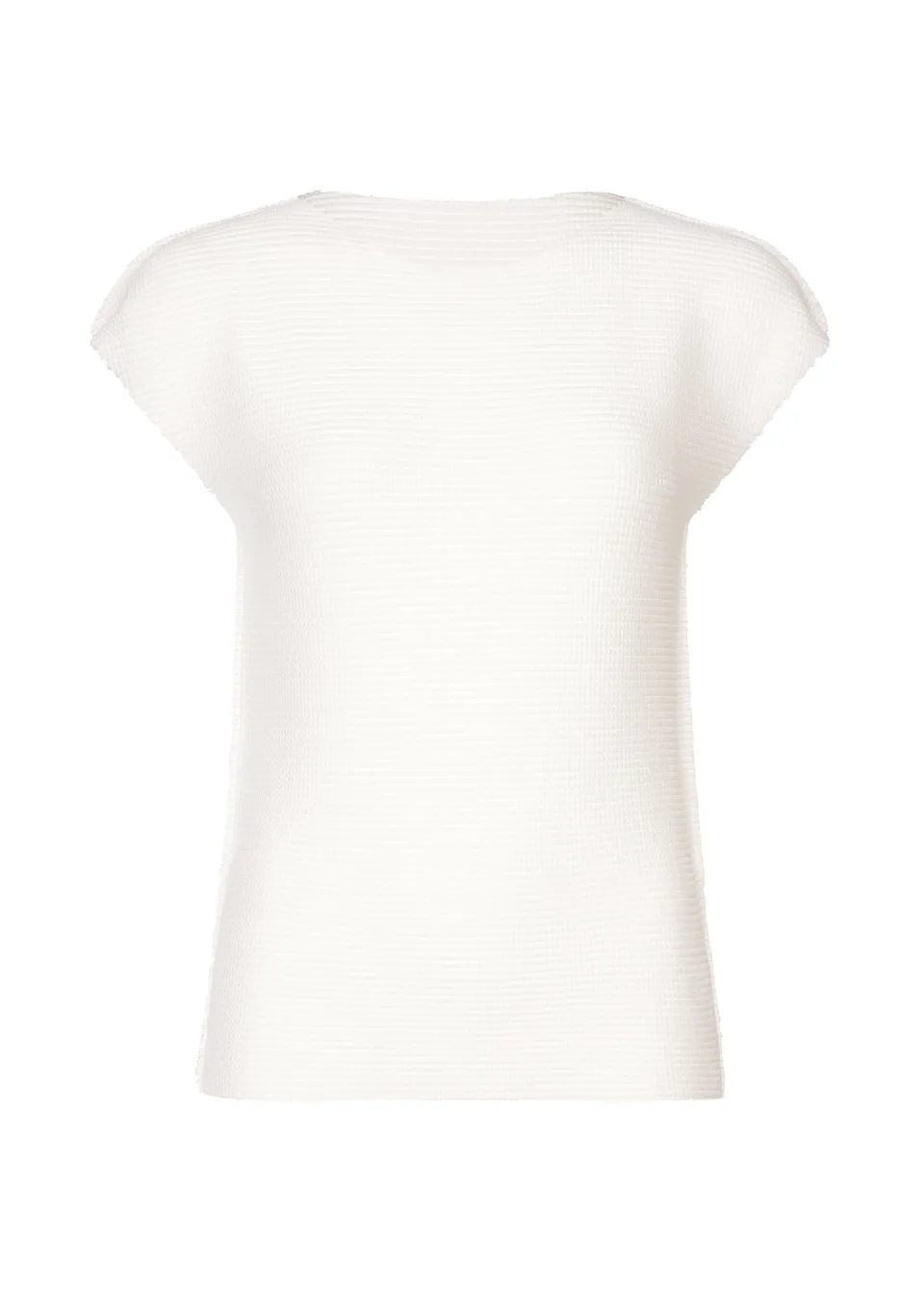 Issey Miyake Knit Stretch Pleats top bílý francouzský rukáv