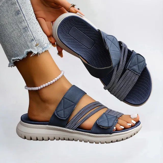 Norielle modré dámské sandály cross suchý zip