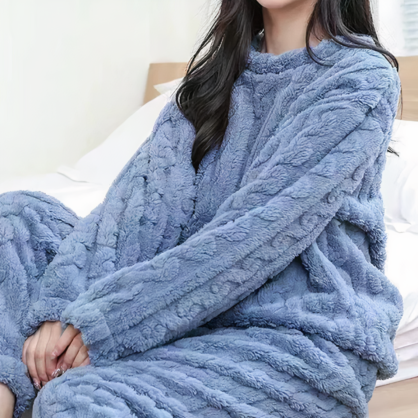 Norielle fleece pyžamo dámské dlouhé plyšové