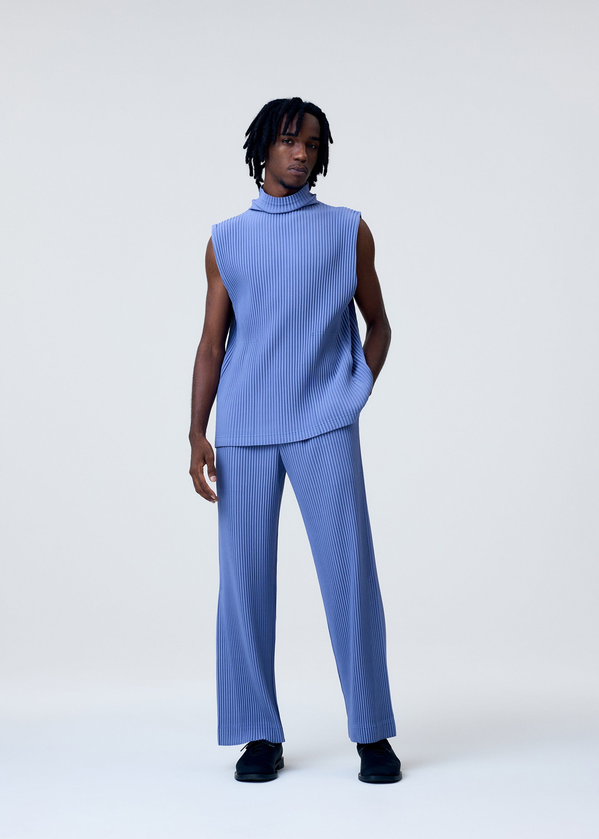 Issey Miyake Tailored Pleats 1 top Black bez rukávů vel. 2