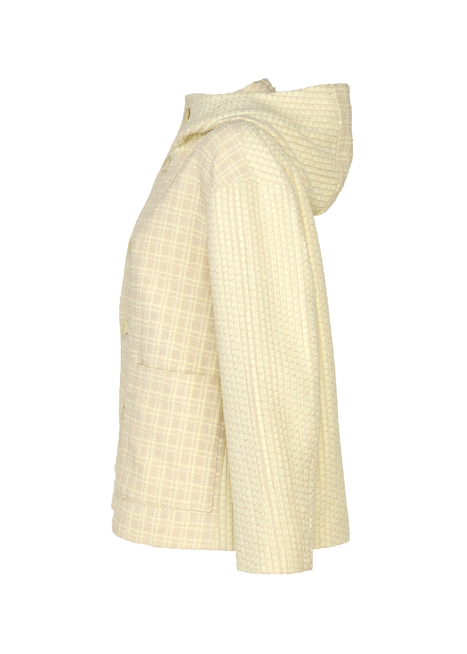 Issey Miyake Sakiori bunda s kapucí ivory 2