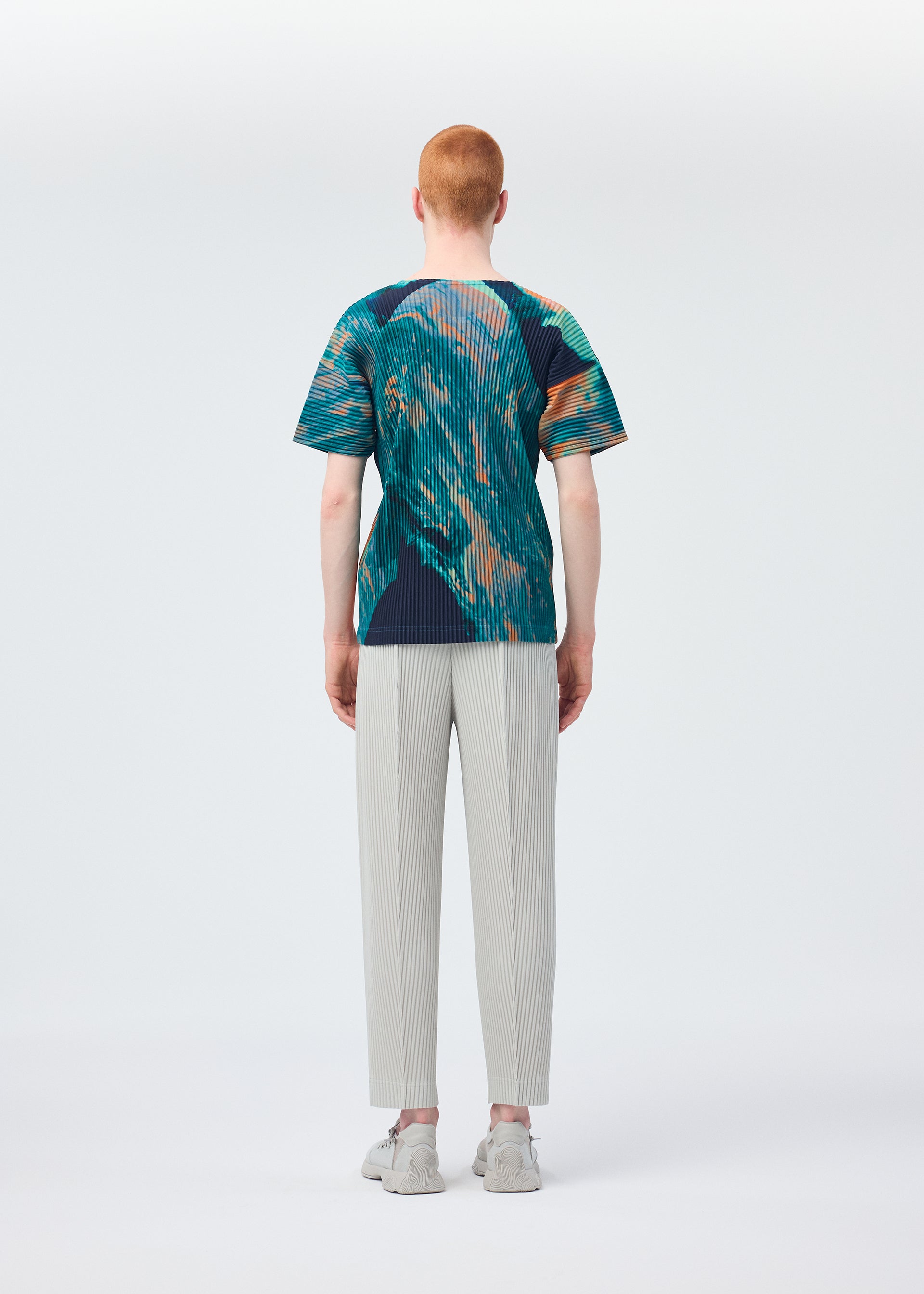 Issey Miyake Homme Plissé Agate tričko orange beige