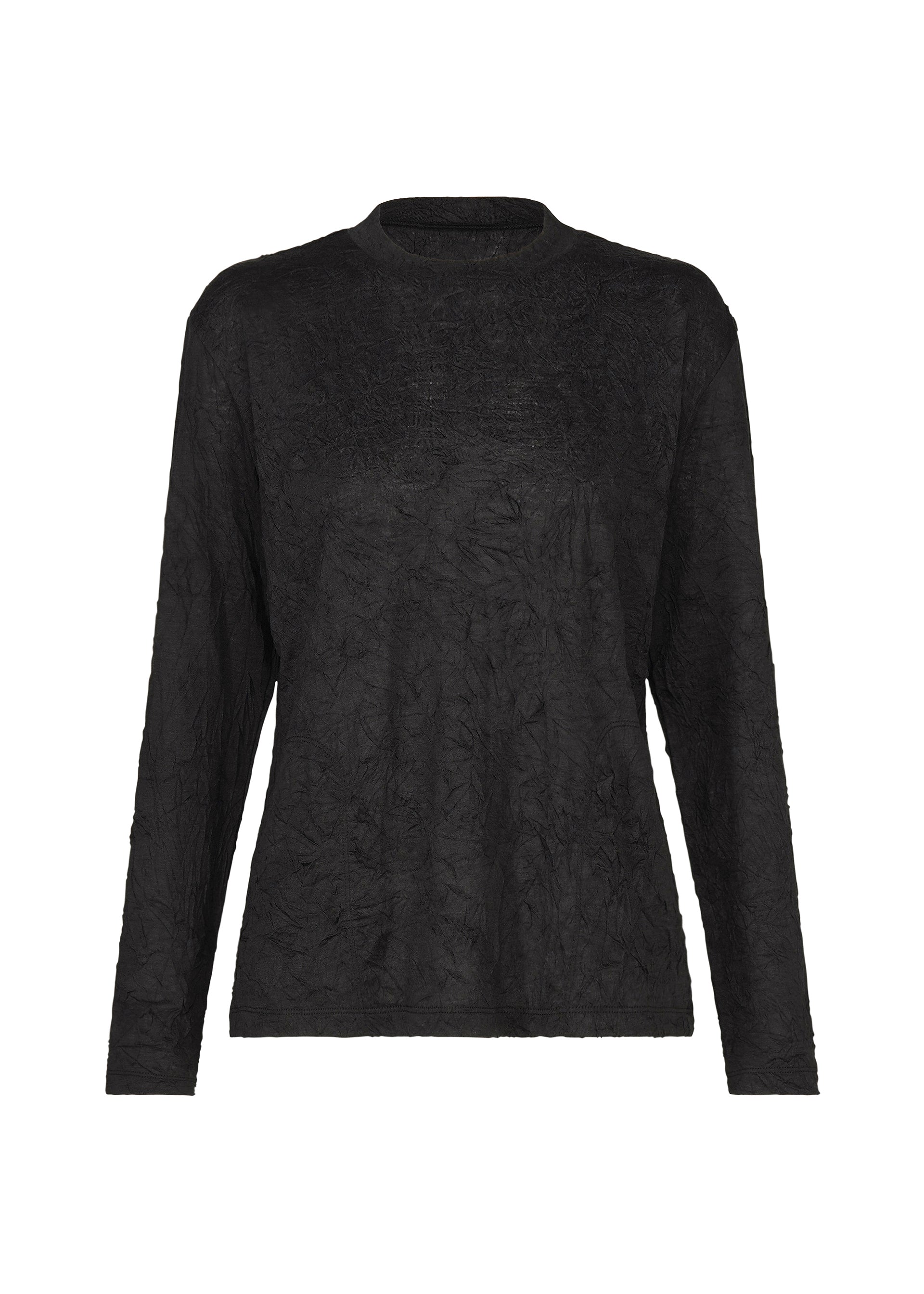 Issey Miyake HaaT W/P Washer top s dlouhým rukávem bílý mačkaný