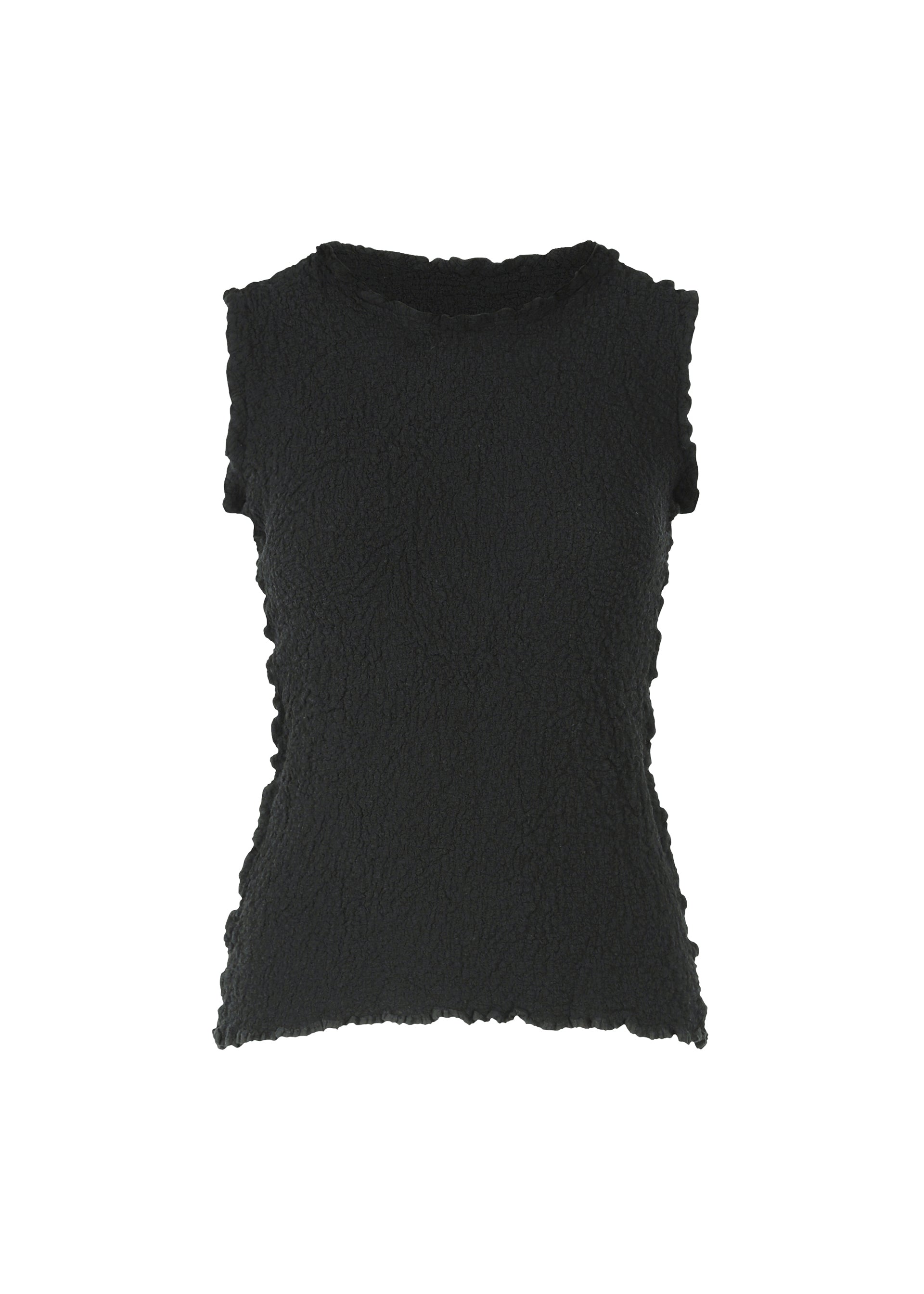 Issey Miyake Cauliflower top bez rukávů černá bavlněný