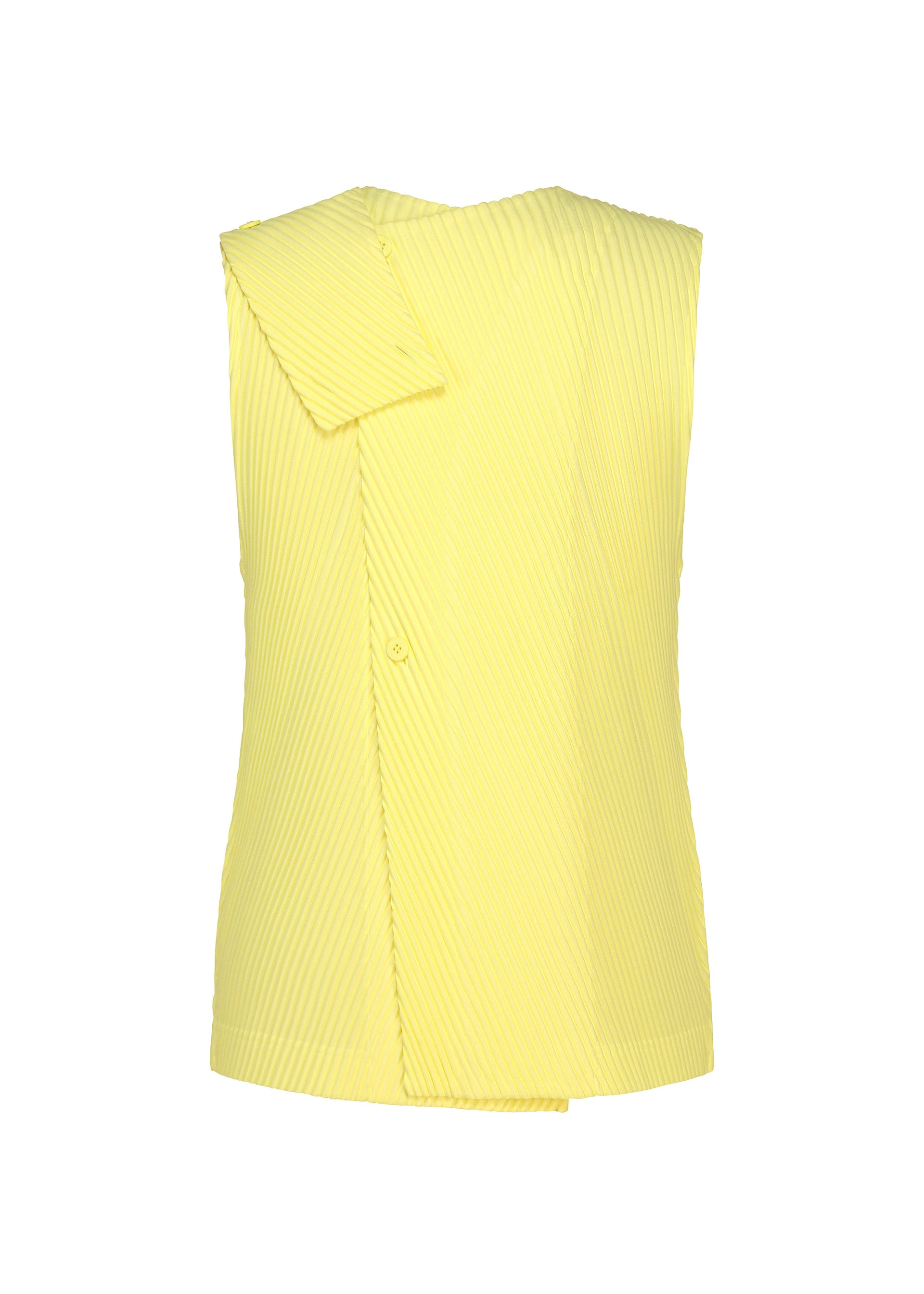 Issey Miyake Homme Plissé Slash vesta černá rozepínací