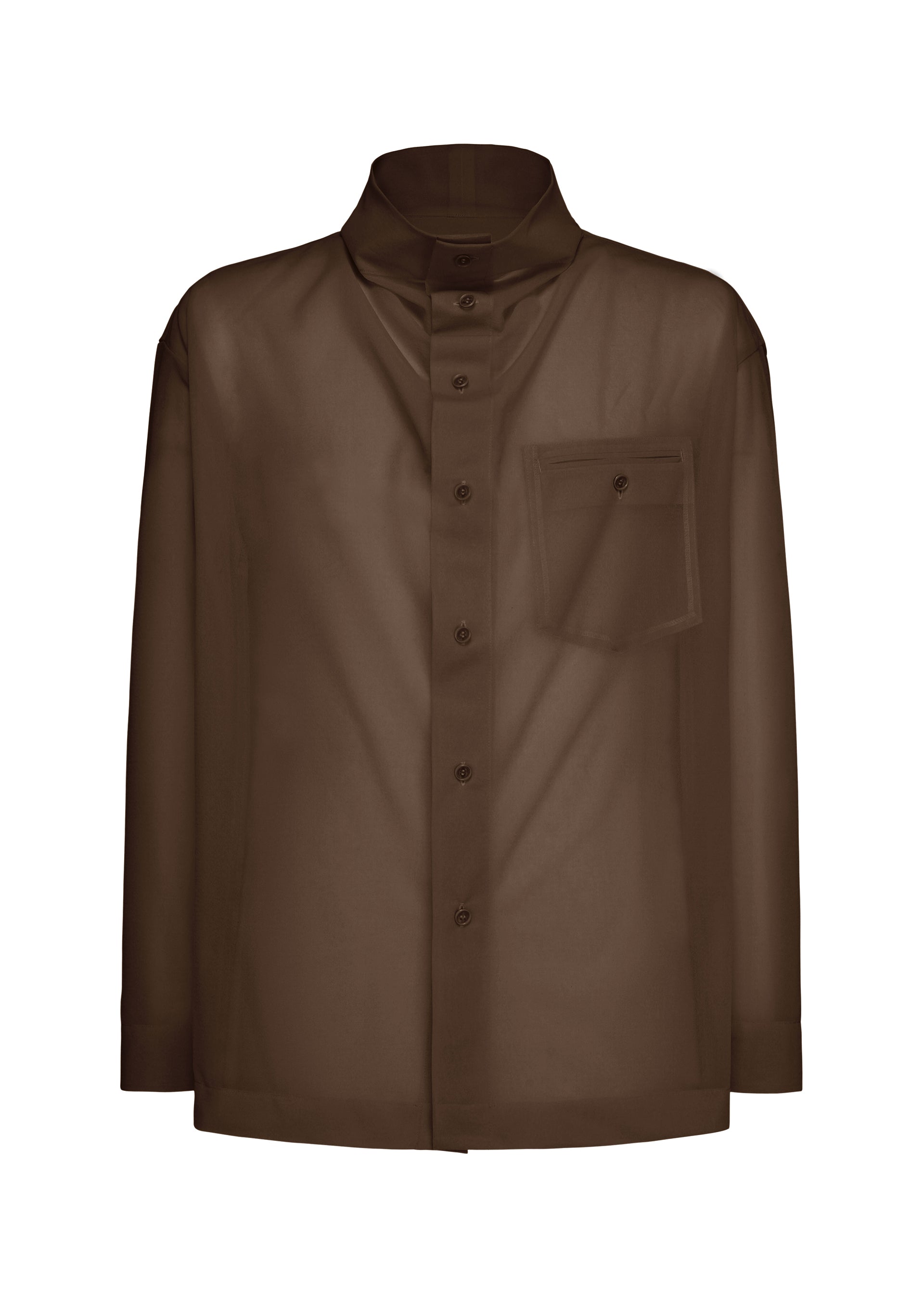 HOMME PLISSÉ ISSEY MIYAKE CRYSTALLINE JERSEY košile zelenobílá