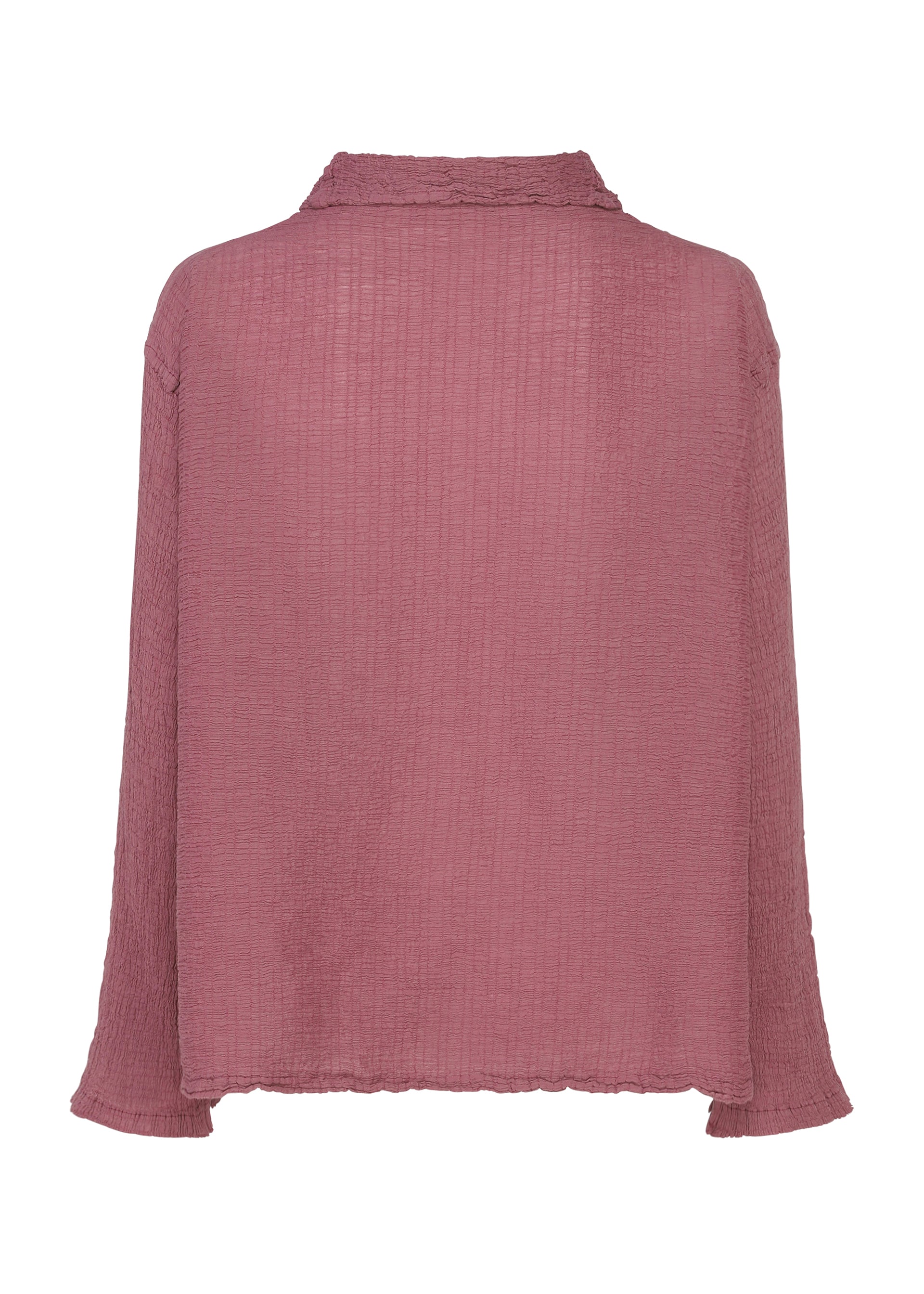 me Issey Miyake Polycotton Crepe top taupe dlouhý rukáv