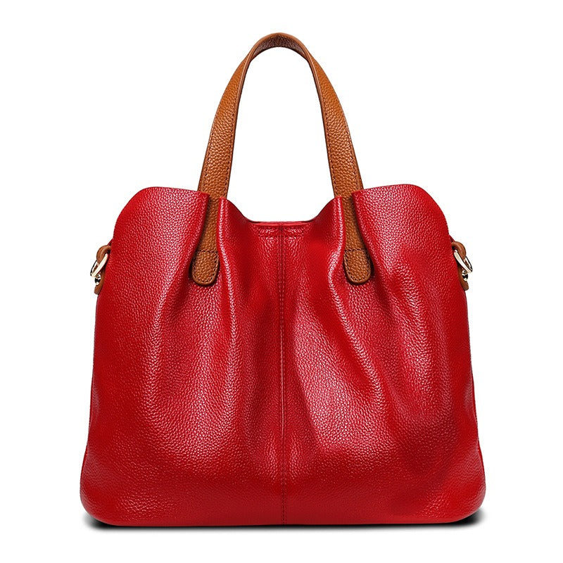 Norielle kožená kabelka šedá shopper