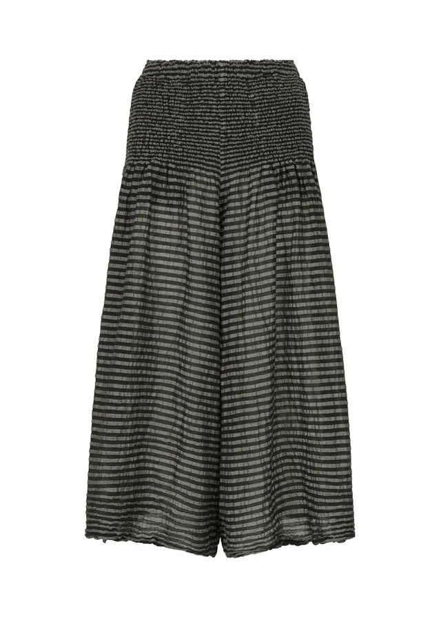 Issey Miyake Stripe Cauliflower široké kalhoty black-hued