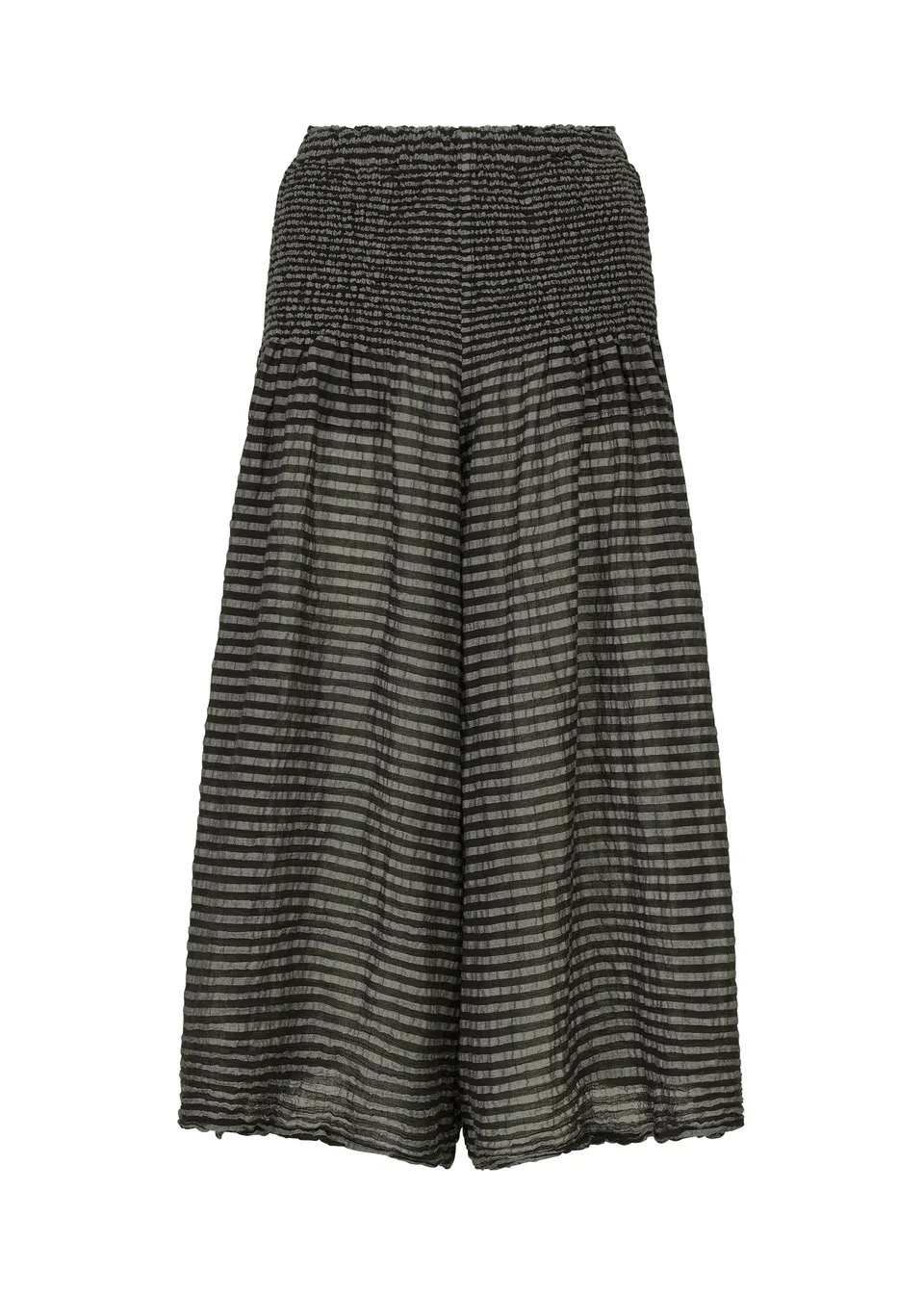 Issey Miyake Stripe Cauliflower široké kalhoty black-hued