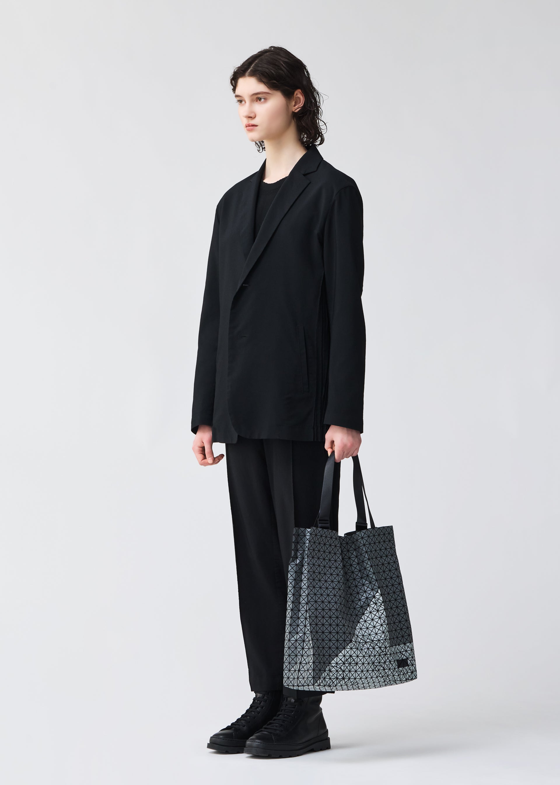 Issey Miyake Cart Autobahn tote tmavě šedá A4 na notebook