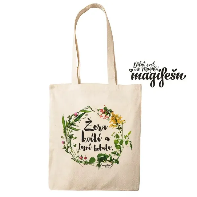 Magifešn MEDIUM taška Žeru kvítí Luční recyklovaná