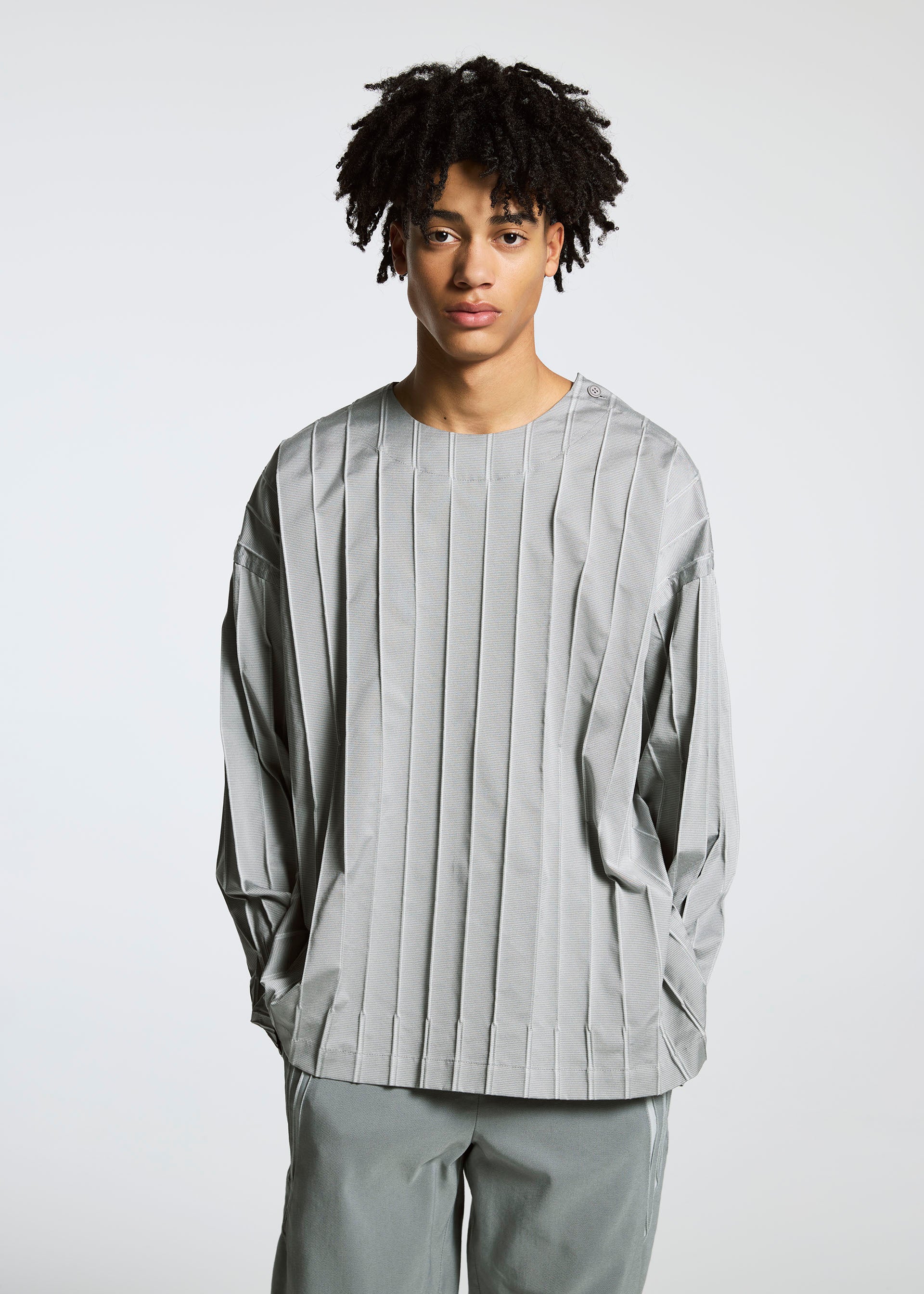Issey Miyake Type-C 003 kalhoty šedé bavlněné