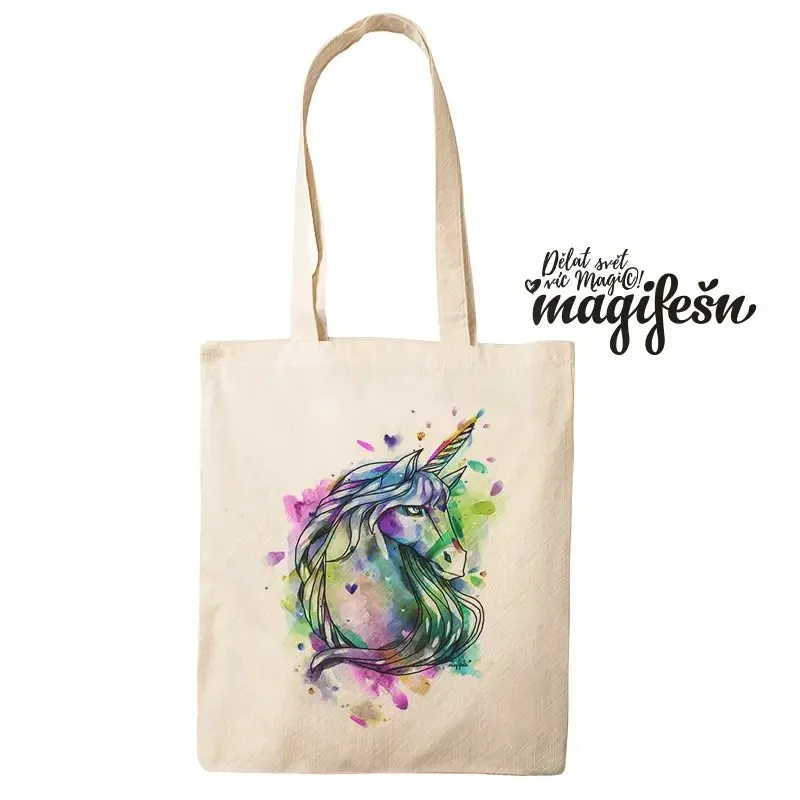 Magifešn MEDIUM Duhový jednorožec taška recyklovaná