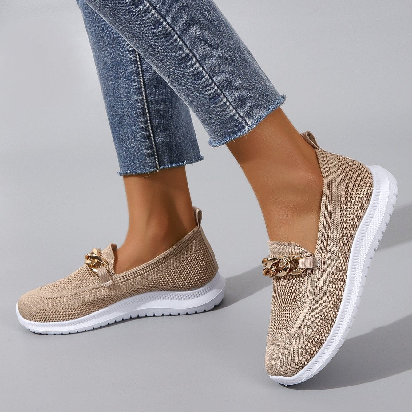 Norielle FashionFlex boty pohodlné béžové prodyšné