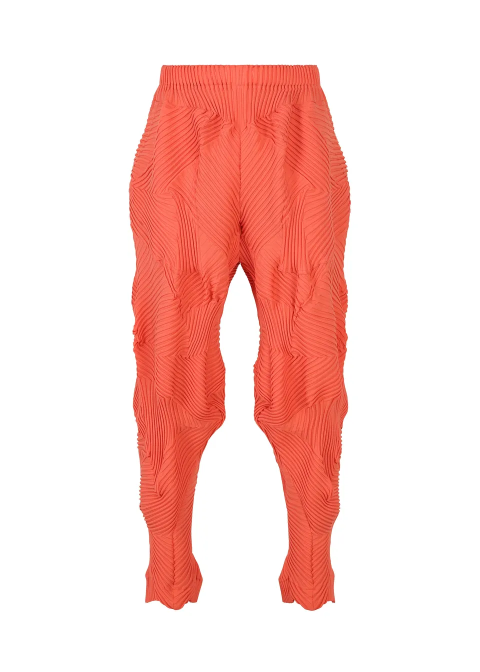 Issey Miyake Type-P 003-1 kalhoty salmon red plisované