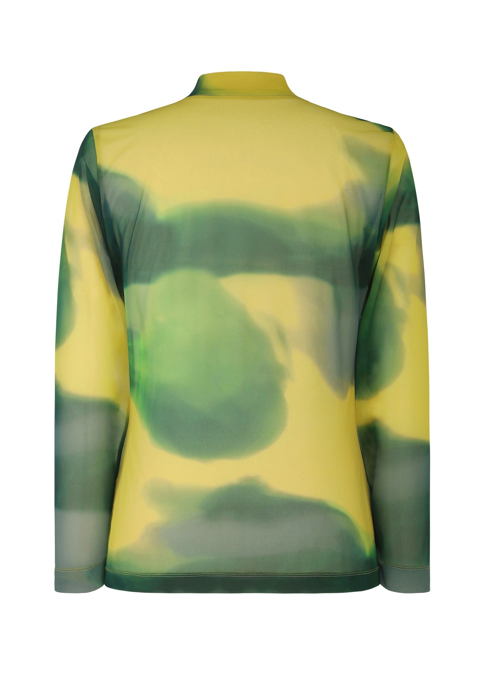Issey Miyake Dawn Sheer tričko dlouhý rukáv šedá průsvitné