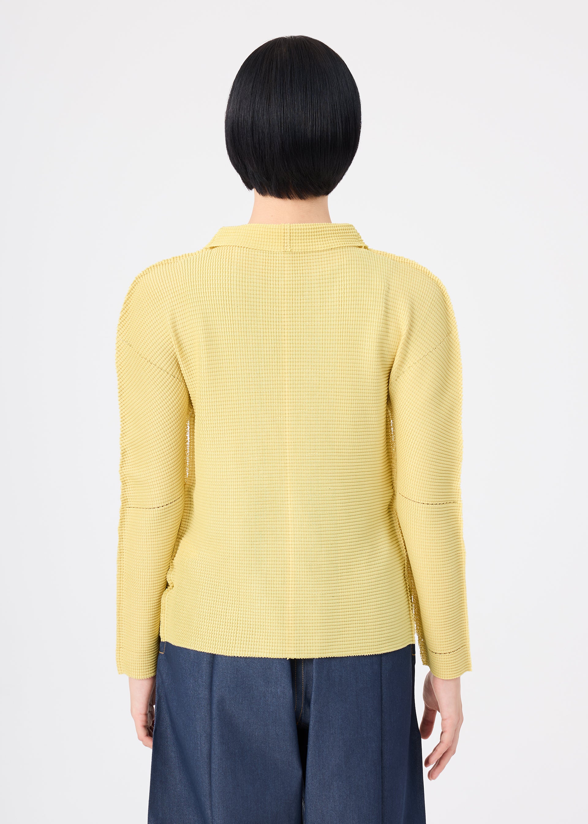 Issey Miyake Knit Stretch Pleats 1 kardigan taupe
