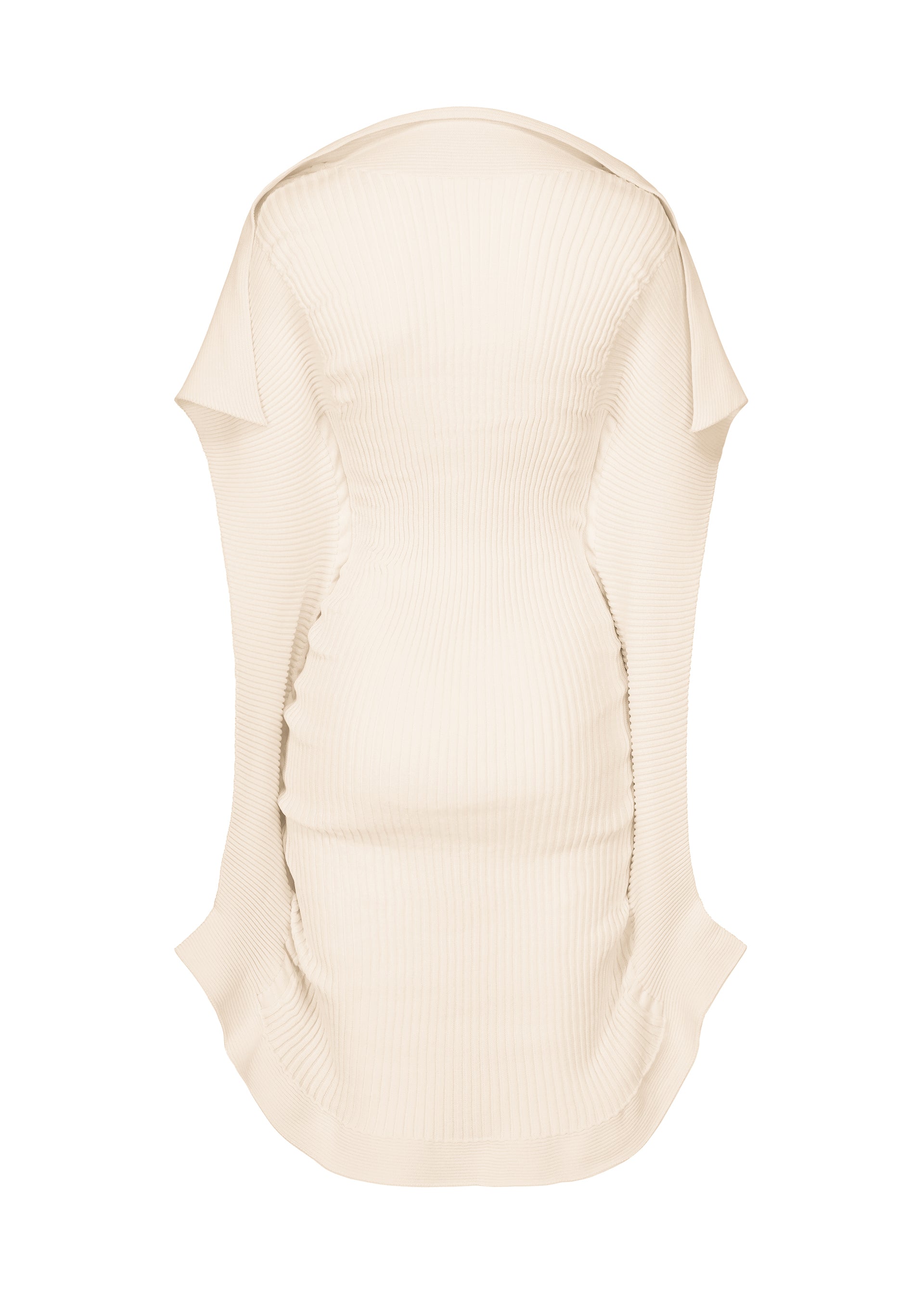 Issey Miyake Prance pletené minišaty ivory vel. 2 recyklované