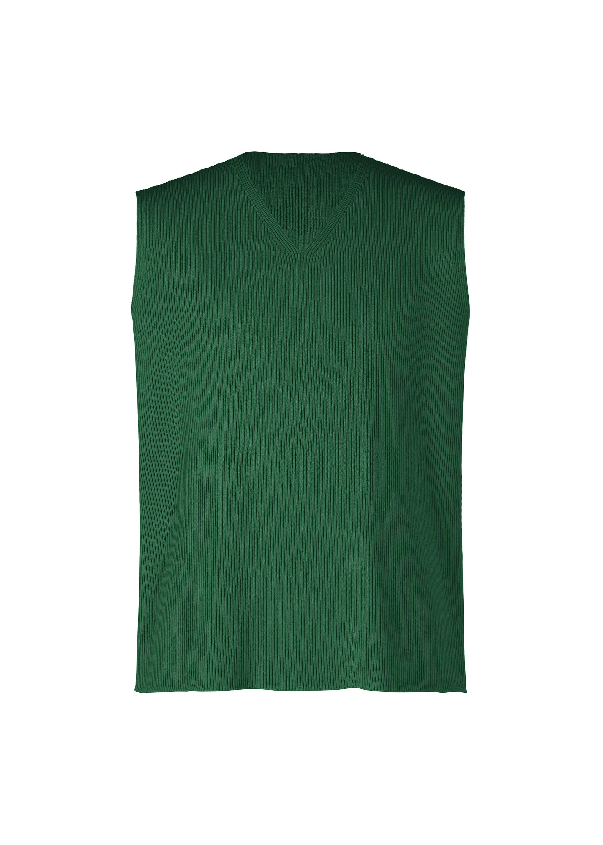 Issey Miyake Basic Knit vesta černá V výstřih pletená