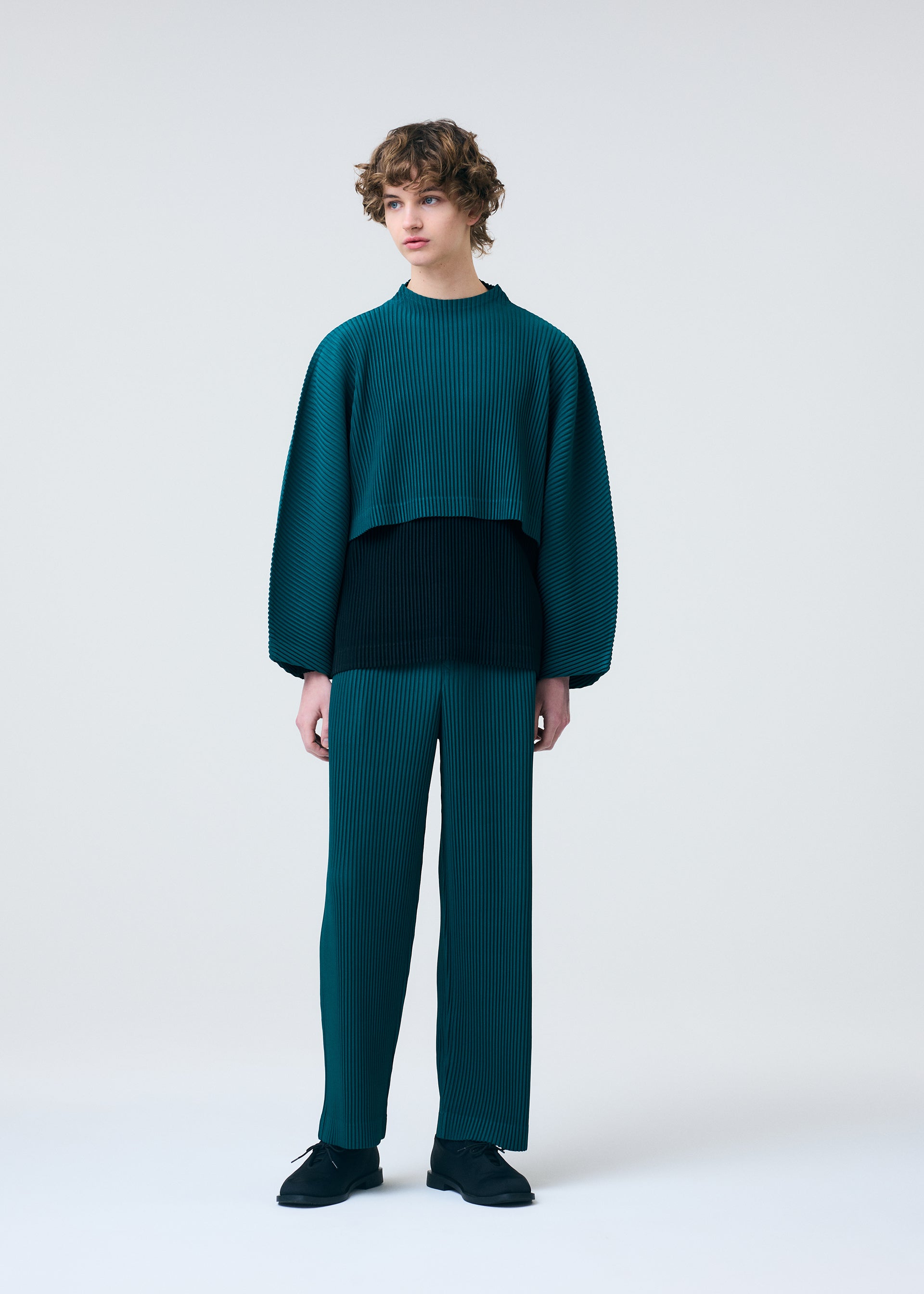 Issey Miyake Color Pleats 1 top světle šedý vel. 2 plisé