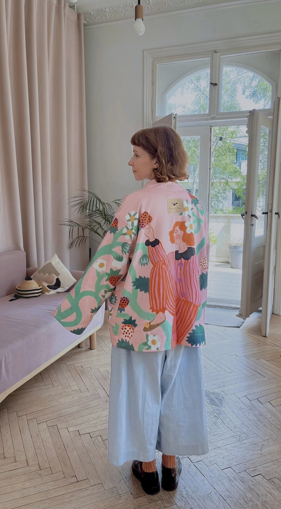 Aurelia & Zwei Frauen Mary's Garden kimono bavlněné oboustranné