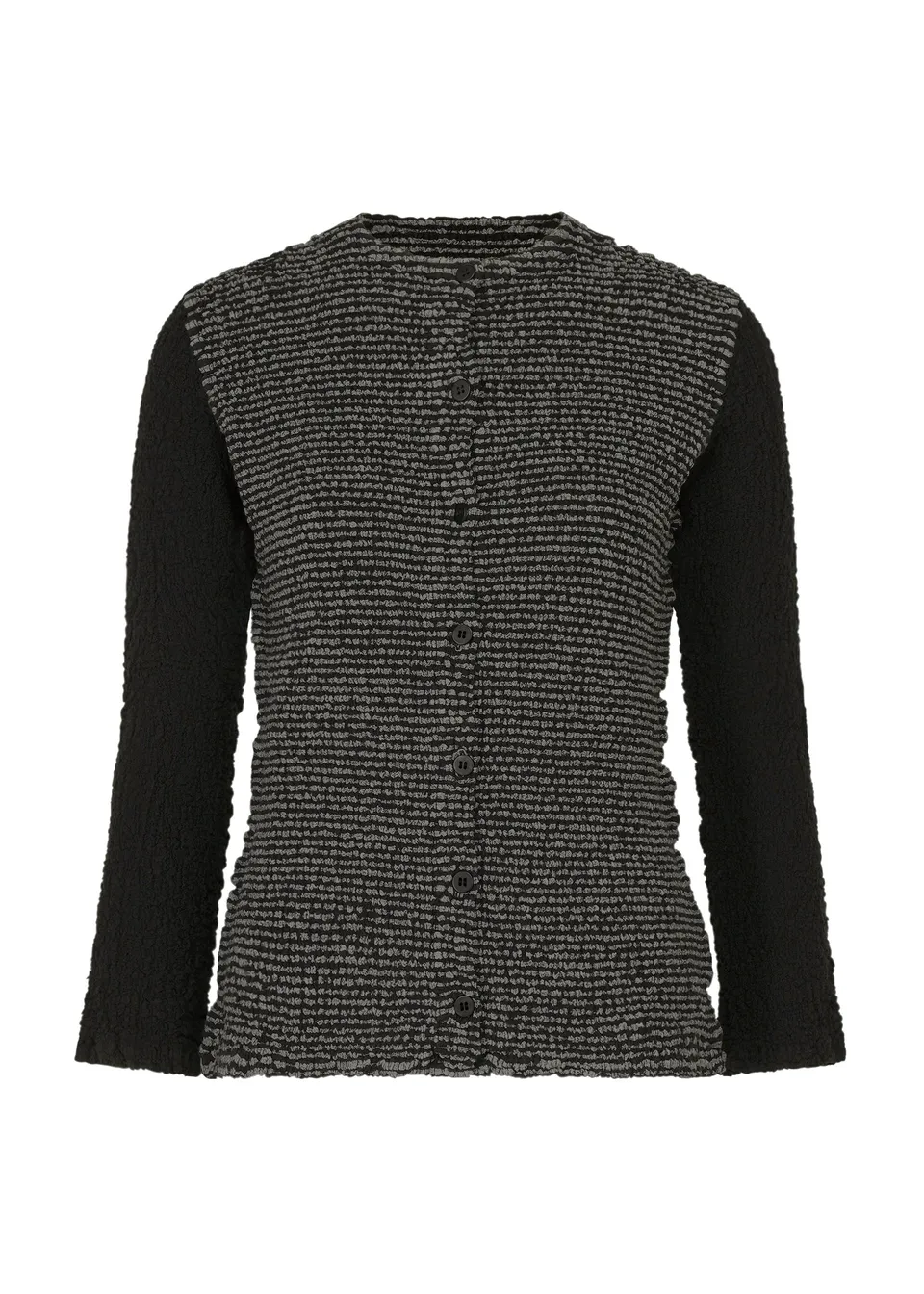 Issey Miyake Stripe Cauliflower cardigan černý proužky