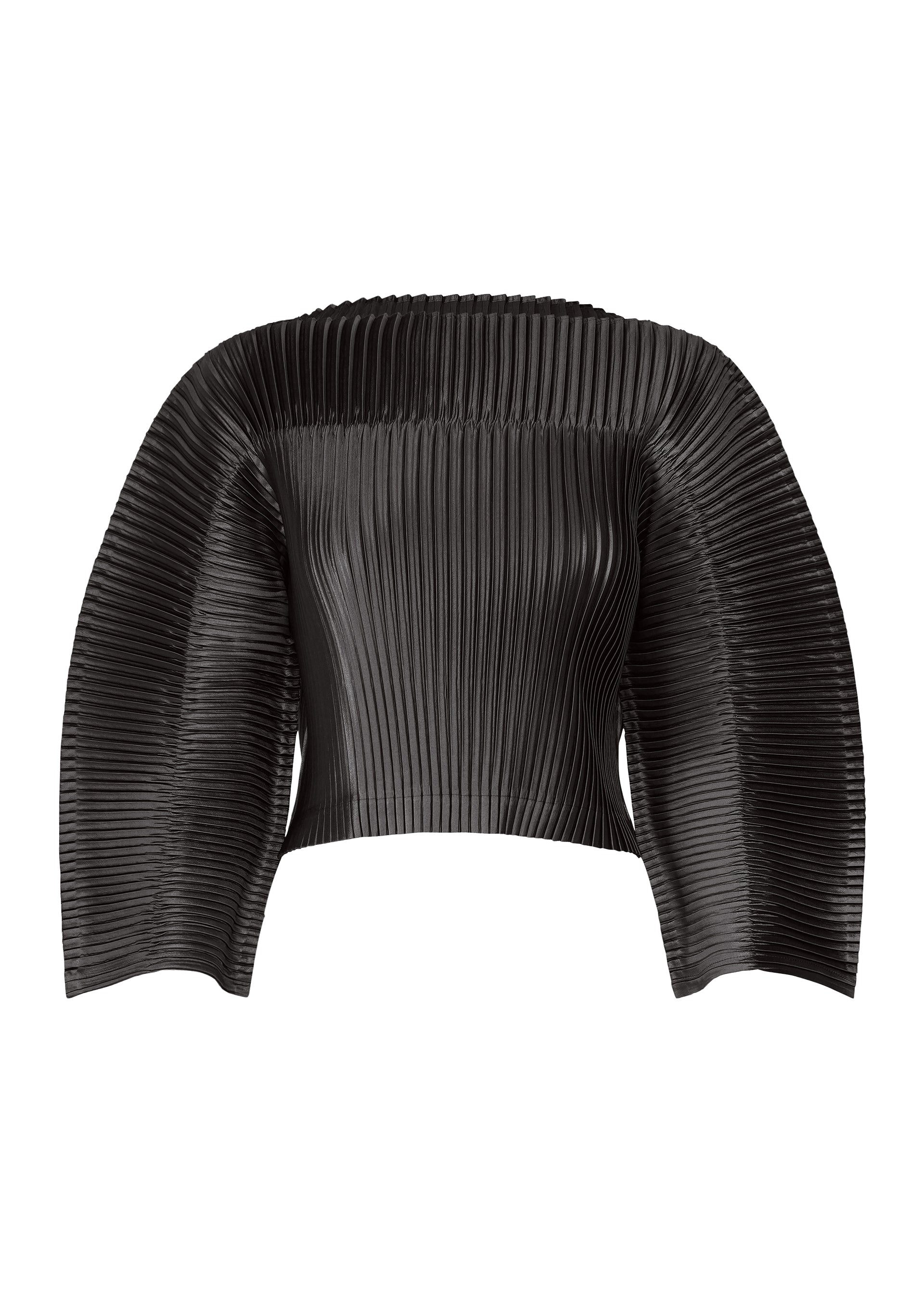 Issey Miyake Glossed Panels Pleats top šedý vel. 2 lesklý