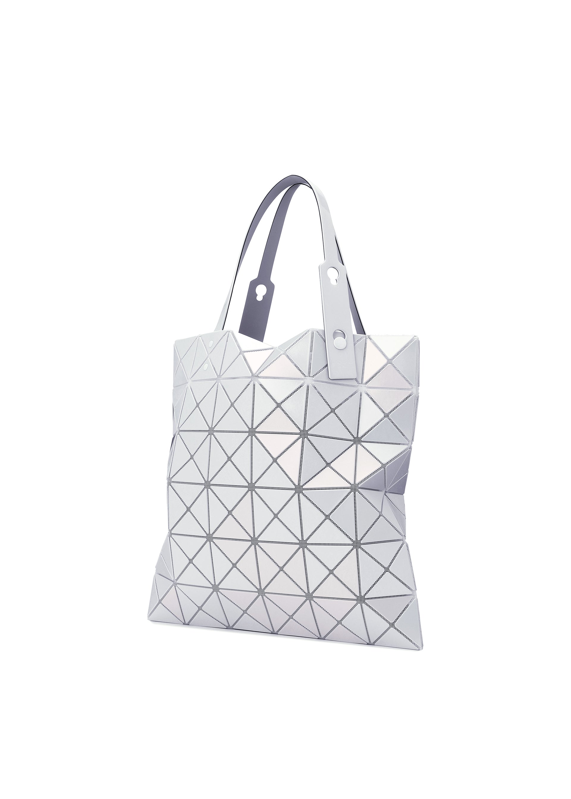 Issey Miyake Lucent Metallic tote kabelka bílá metalická