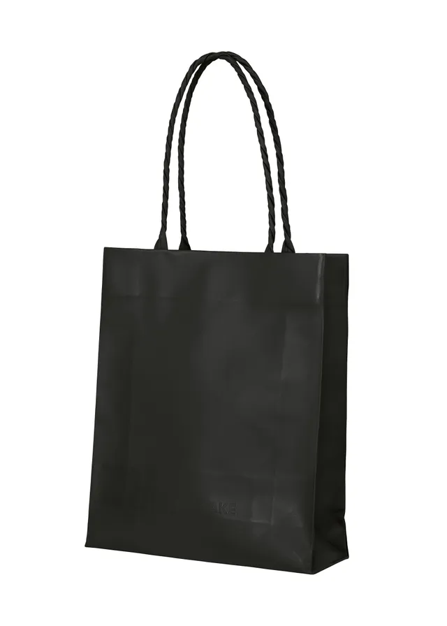 Issey Miyake Paper Bag tote černá kožená