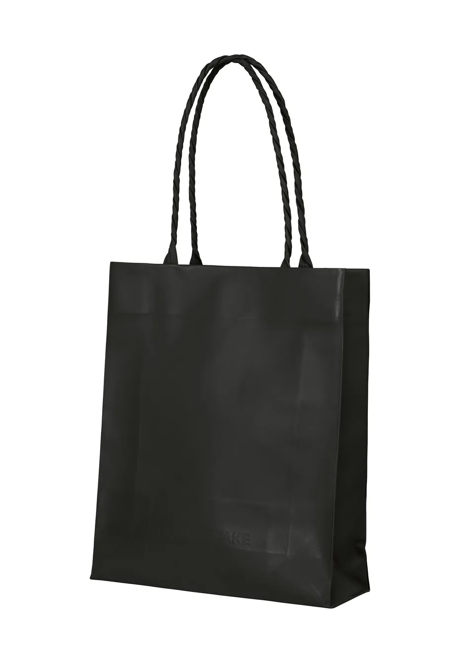 Issey Miyake Paper Bag tote černá kožená